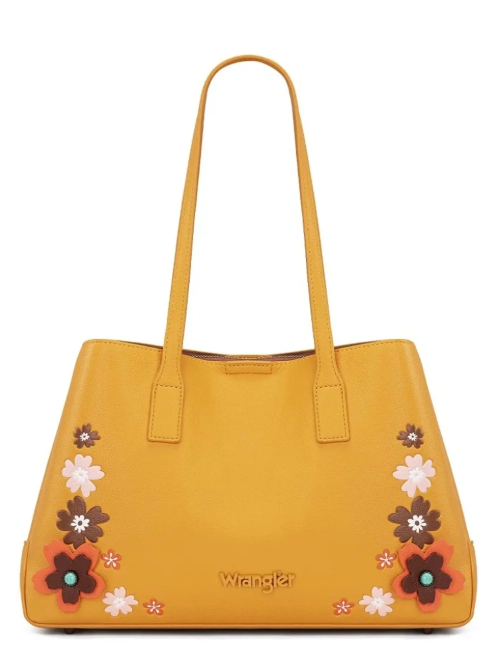 Wrangler Floral Accent Tote Shoulder Bag Yellow